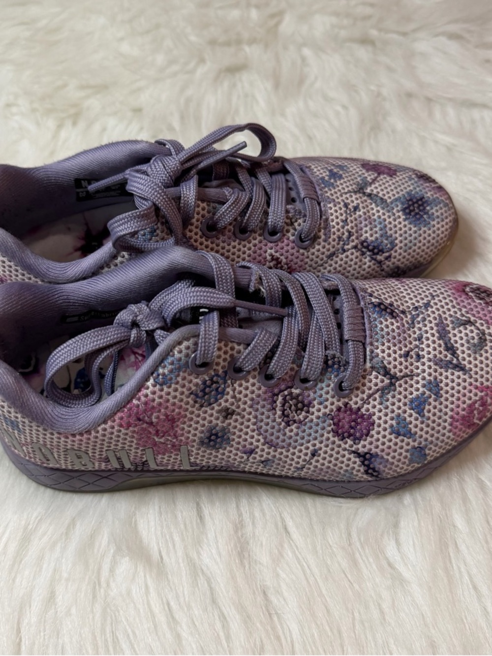 NOBULL Watercolor Floral Trainer Sneakers Purple - Picture 6 of 9